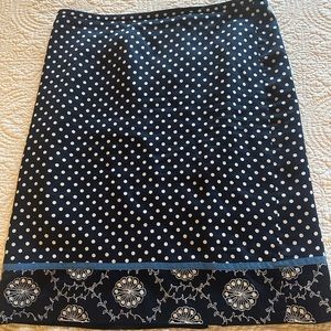 Blue polka dot skirt